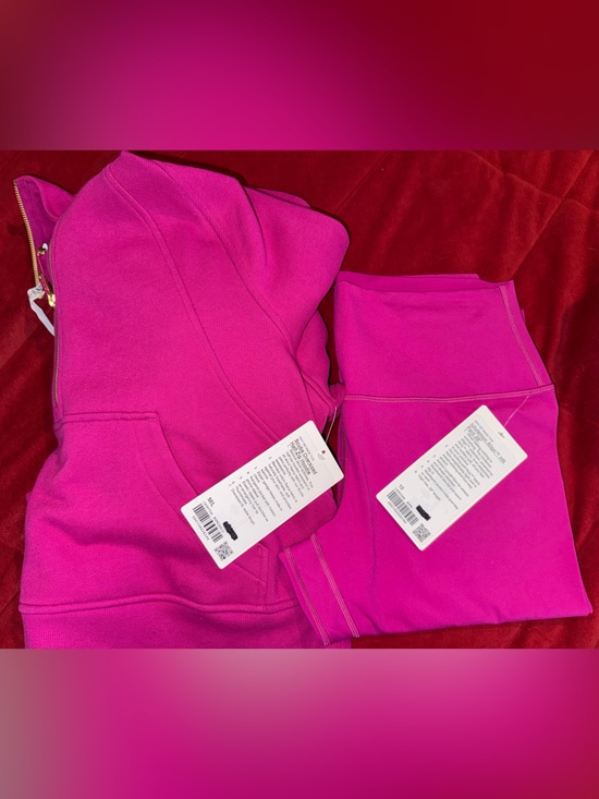 lululemon athletica Pants - lululemon athletica Hot Pink Leggings & Hoodie Set
